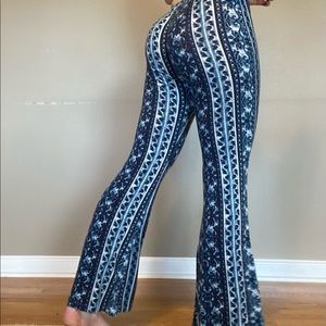 Mossimo Blue Patterned Pants